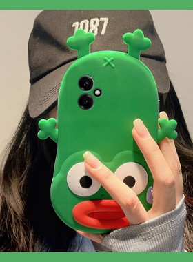 适用华为荣耀400手机壳300pro绿色200青蛙100立体90gt卡通80香肠嘴x70趣味60搞怪v40丑萌x40硅胶honor软壳软p