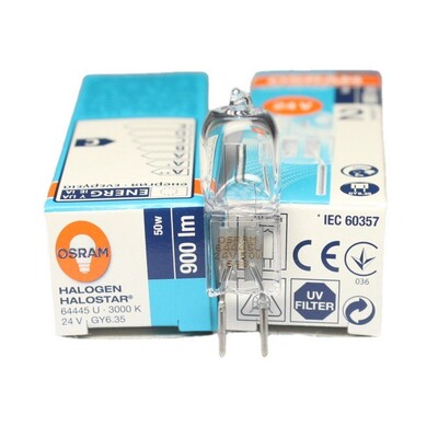 欧司朗光学仪器卤素米泡OSRAM 64445U 24V50W GY6.35手术无影灯泡