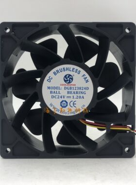 COOLINGFAN DGB123824D 12038 12CM 24V 1.20A 大风量 变频器风扇