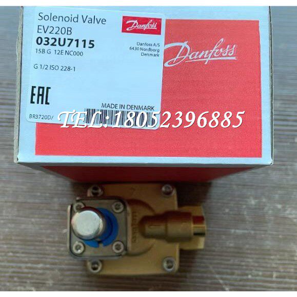 Danfoss丹佛斯EV220B先导式两位两通电磁阀032U7125/7150/8508
