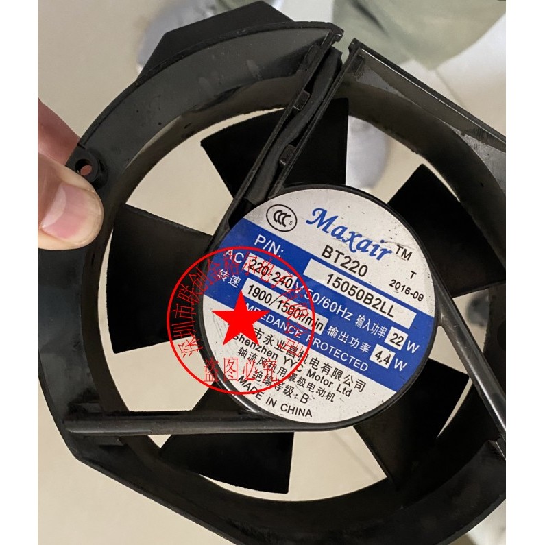 BT220 15050B2LL 15050B2HL AC220-240V 22W原装插片引线进口风机