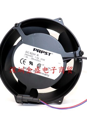 德国/ebmpapst 17CM DV6224R DC24V 43W ABB变频器控制柜散热风扇