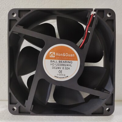 全新鸿冠HD12038B24HL DC24V 0.32A 12CM/厘米变频器机柜散热风扇
