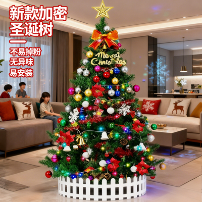 圣诞树家用客厅大型落地摆件2025新款diy发光圣诞节装饰场景布置