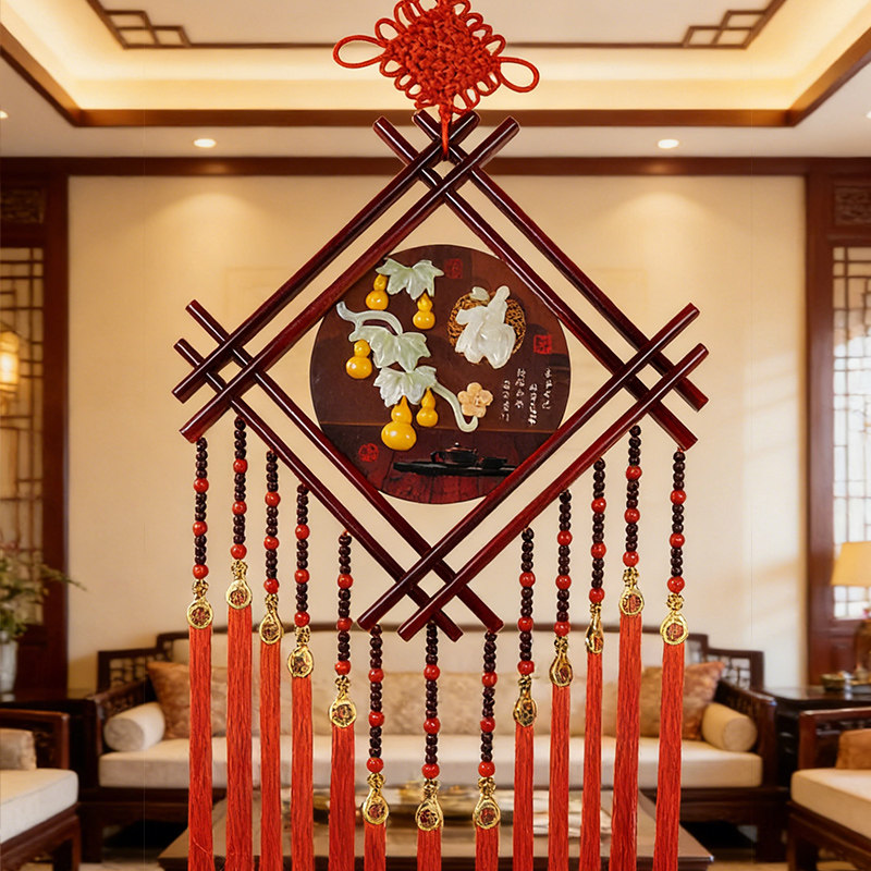 春节木质中国结挂件2026新款客厅diy装饰福字挂饰入户门玄关镇宅,节庆用品/礼品,中国结,淘宝优惠券,粉丝福利购,淘宝优惠卷