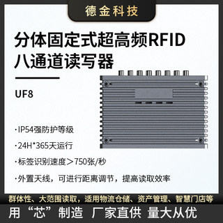 分体固定式 超高频RFID八通道读写器