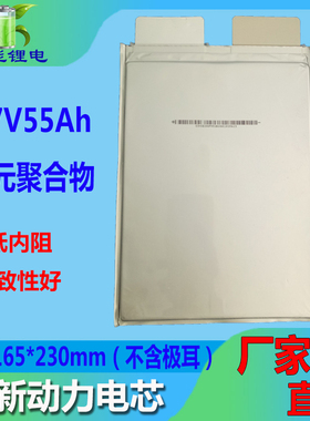 全新3.7v60ah三元聚合物大容量电摩单体锂电动力软包50ah房车电芯