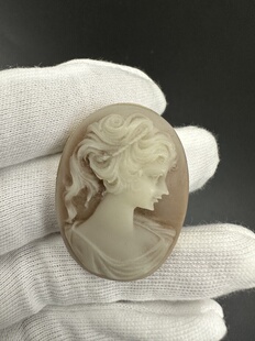 vintage复古首饰 配饰 卡梅奥浮雕胸针 女士服装