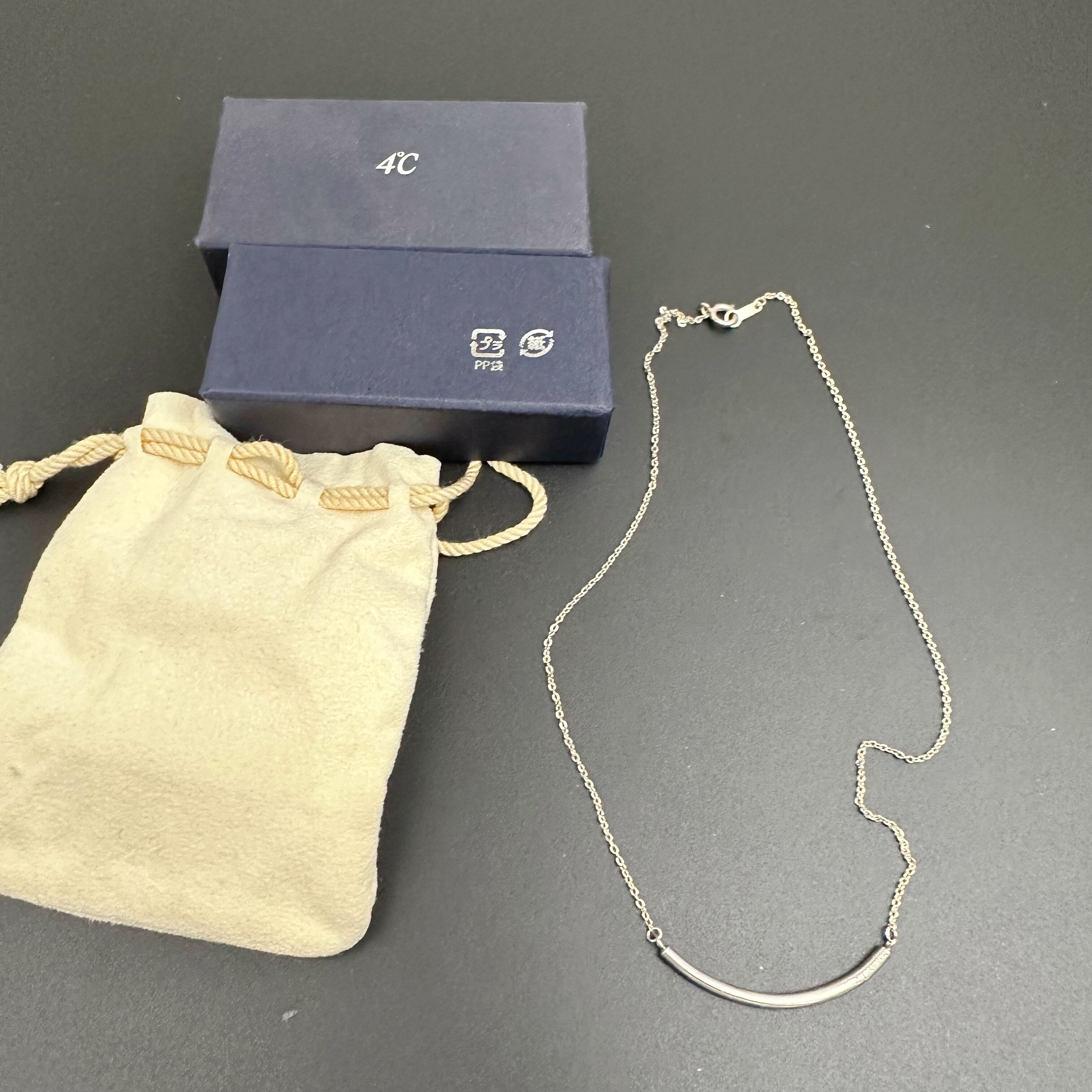 中古项链老物件复古首饰silver带盒子s925银饰