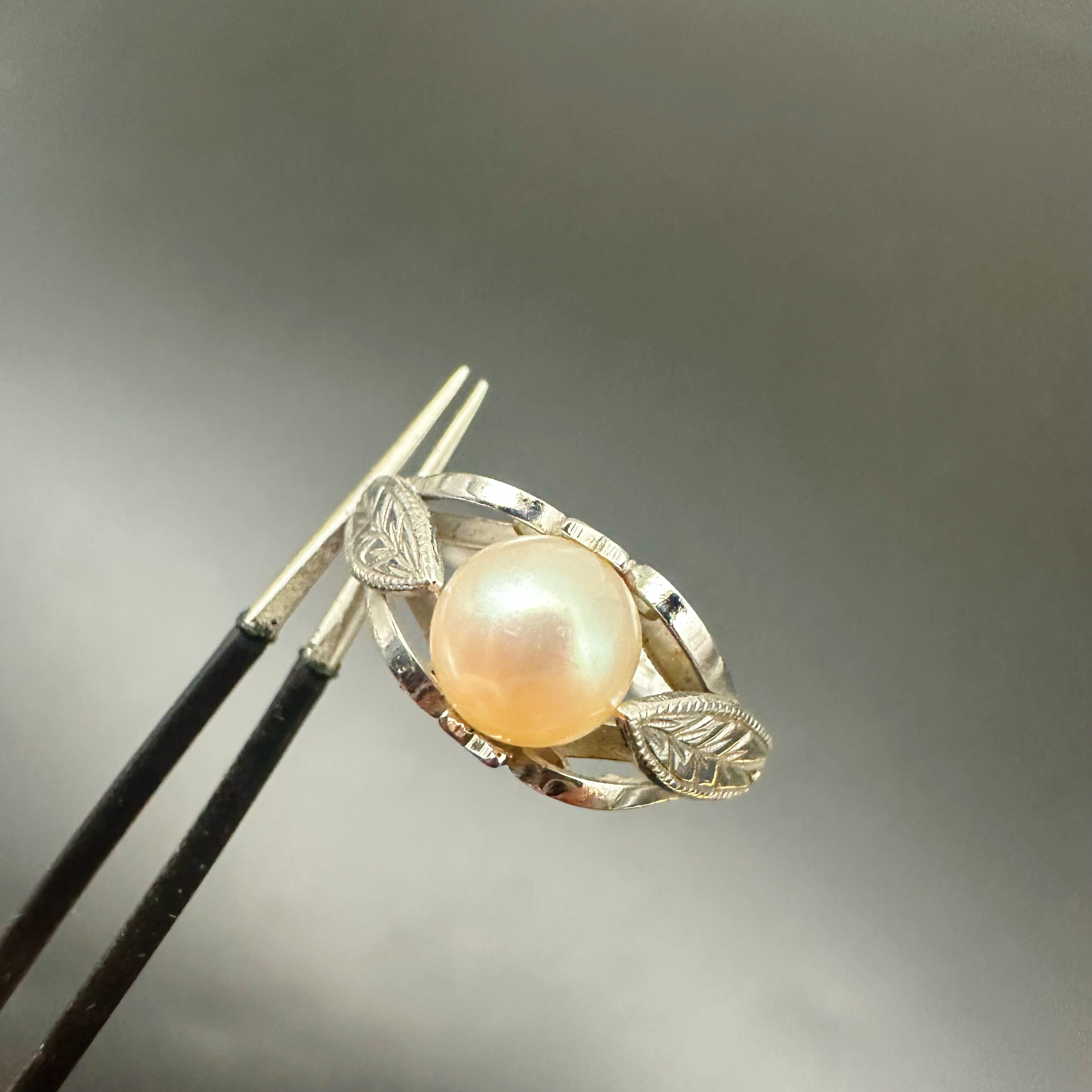 中古珍珠戒指指环打标饰品90年代中期产物具有收藏价值自用收藏