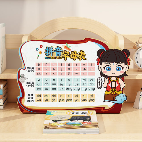 小学生拼音字母表摆件二年级九九乘法口诀表儿童数学学习背诵立牌