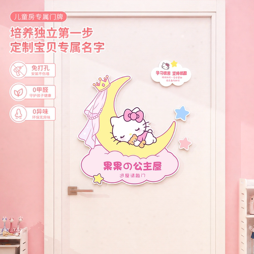 小公主女孩卧室门牌创意