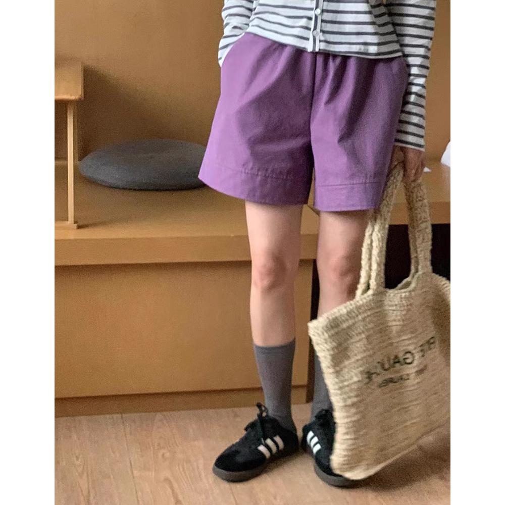 孕妇短裤子夏季薄款外穿小个子纯色显瘦宽松休闲五分阔腿热裤夏装