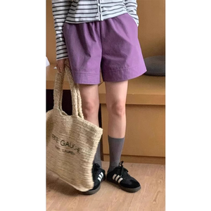 孕妇短裤子夏季薄款外穿小个子纯色显瘦宽松休闲五分阔腿热裤夏装