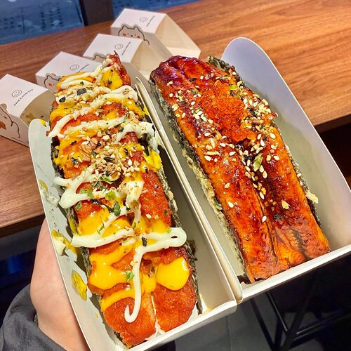 寿司塔可打包盒一次性商用厚蛋烧吐司三明治海苔Taco塔克包装盒纸