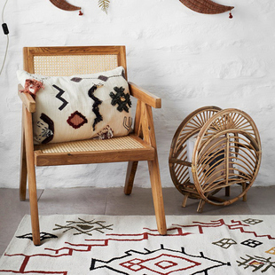 祥泰家纺 彩度系列民族风摩洛哥客厅卧室床边地毯茶几可机洗定制