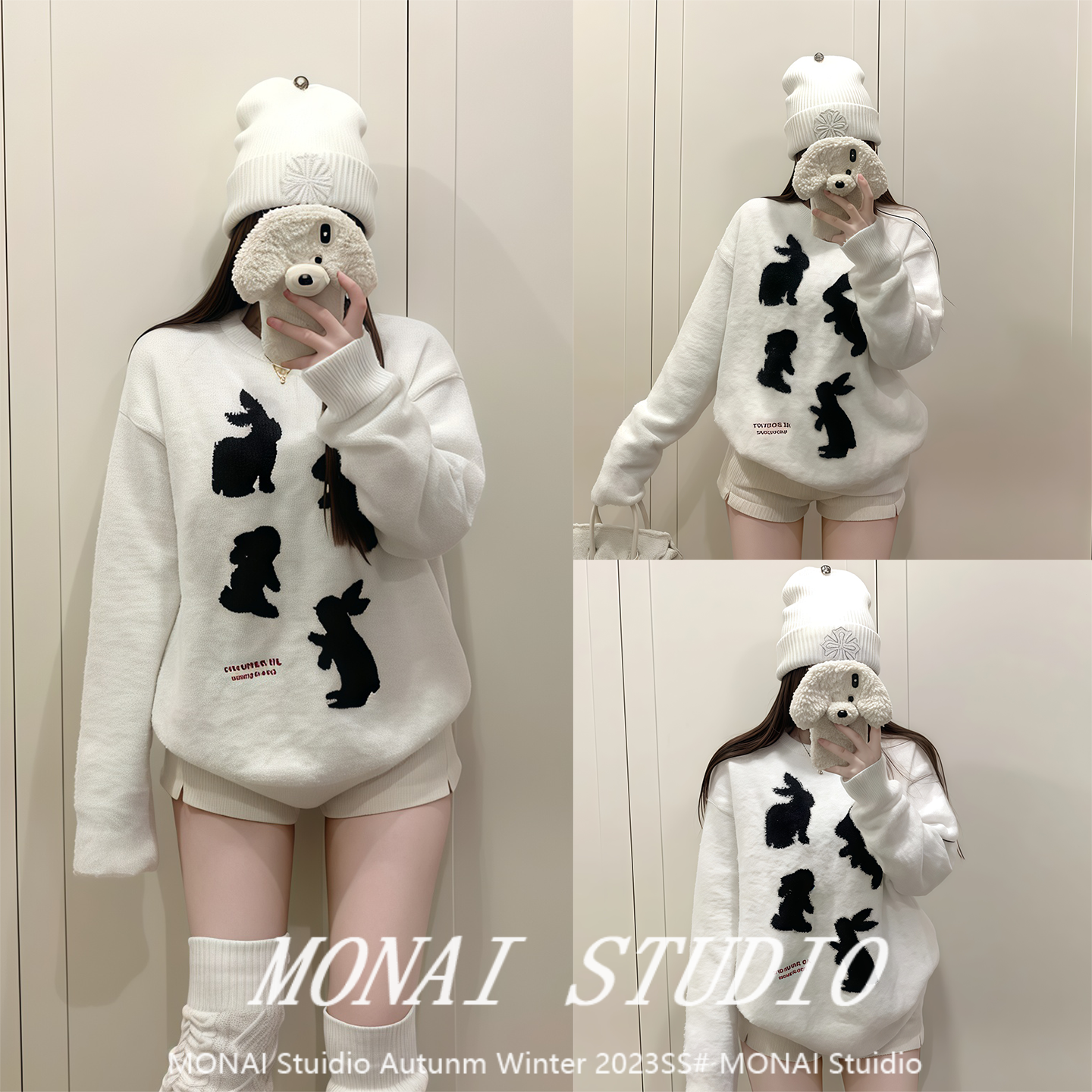 【CODICELAB~】套头兔子毛衣女