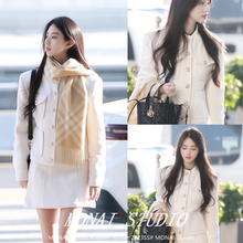 【2021avenement~】白色小香风外套miu系穿搭立领毛呢高级感外套