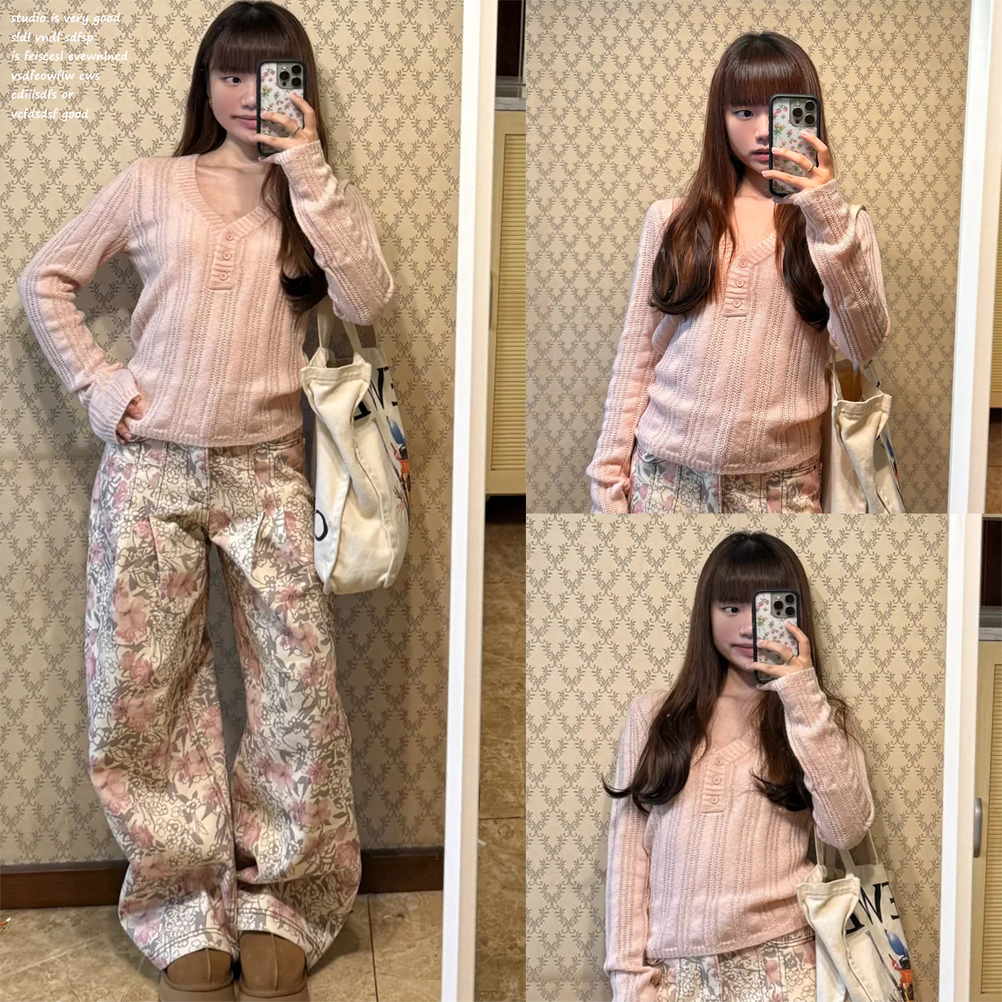 【现货Wildleek~】甜美V领长袖