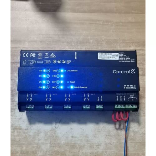 议价美国Control4 8路开关量模块 C4-DIN-8REL