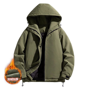 夹克棉服男款 秋冬季 棉衣服外套棉袄子加厚加肥加大码 男士 新款