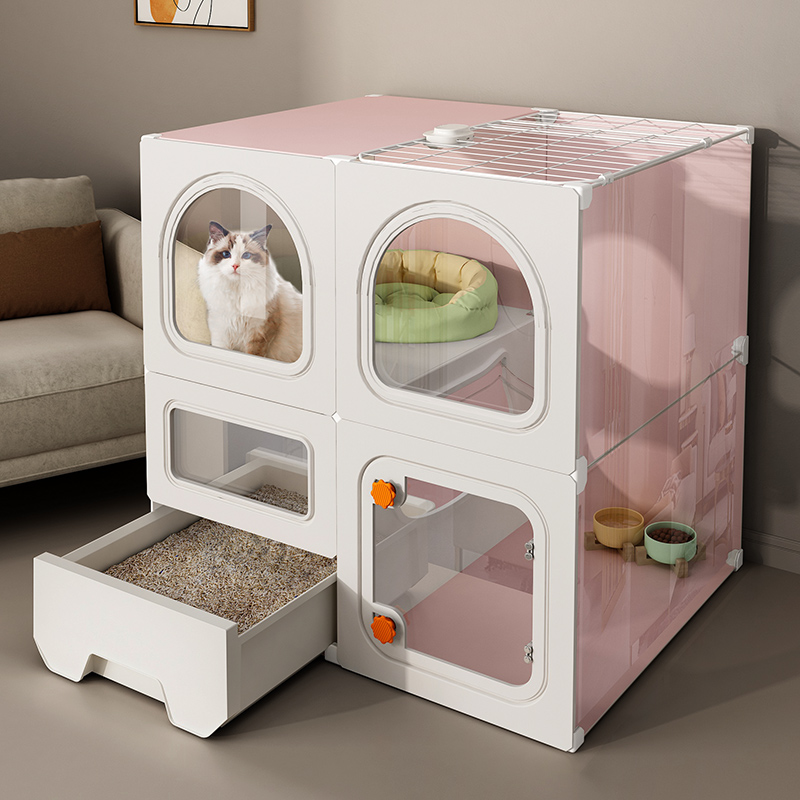 猫别墅猫笼子家用室内猫窝猫厕所一体猫咪屋舍小型猫柜猫空笼房子