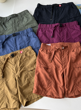 柜子199 北野 男士松紧腰搭扣宽松工装运动五分裤短裤BY34856