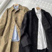 时髦复古单排扣廓形大衣外套 挺括有型日系男装 北野U家 篙级感