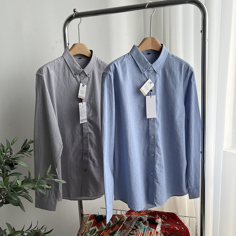 亚麻+莱赛尔棉 夏季男士通勤休闲透气亲肤柔软薄款斯文长袖衬衫