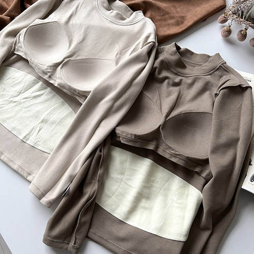 保暖暖肤绒半高领百搭内衣打底衫