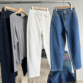 帅气时髦感 秋季 女款 实力藏肉 高腰显瘦锥型宽松牛仔裤