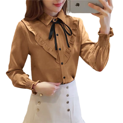 秋冬新款加绒修身风内搭打底衬衫