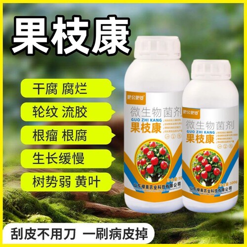 果枝康轮纹病腐烂病干腐病流胶病根腐病各种果树枝干症状碱性液体