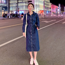 风衣牛仔上衣 bf原宿2019秋季 温苏牛仔外套女中长款 宽松学生韩版