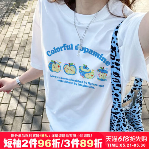 复古chic设计感短袖t恤女