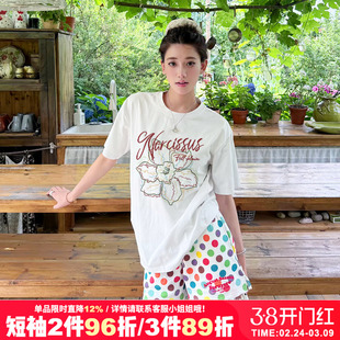 vibe宽松复古美式大码正肩纯棉白色短袖t恤女2026夏季新款上衣潮