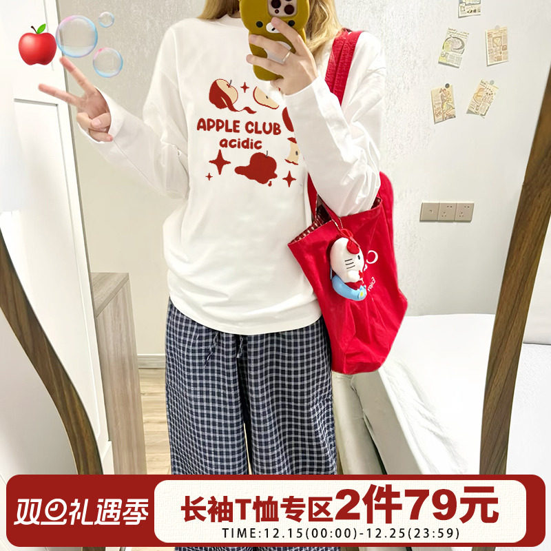 复古休闲纯棉长袖t恤衫