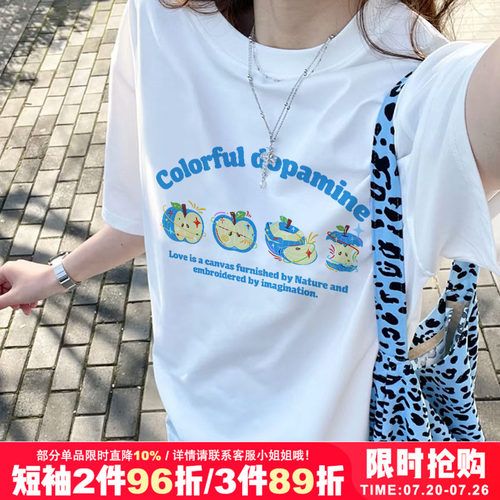 复古chic设计感短袖t恤女