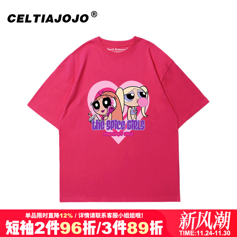 短袖甜酷风常规卡通印花