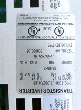 TOSHIBA VT130G7U4160 变频器TOSHIB 议价