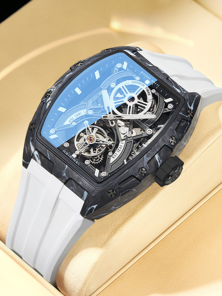全新德国布加迪腕表限量版100男士碳纤维腕表全自动陀飞轮机械腕