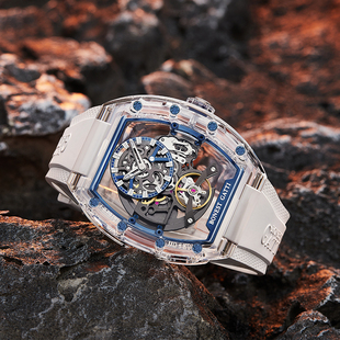 手表镂空潮流十大送男友 牌男士 德国布加迪全自动男士 机械表名正品