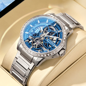 德国布加迪商务全自动机械表男蝴蝶扣名正品 牌潮男士 手表十大轻奢