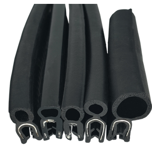 U型顶泡骨架包边条钢带卡式橡胶密封条配电箱柜汽车中门防水胶条