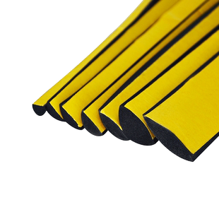 D型半圆胶条电柜配电箱三元乙丙发泡防水实心自粘海绵橡胶密封条