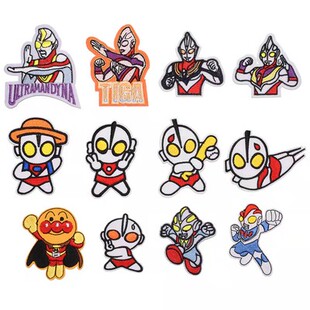 自粘款动画片奥特曼布贴补丁贴花羽绒服儿童衣服手工贴卡通人物