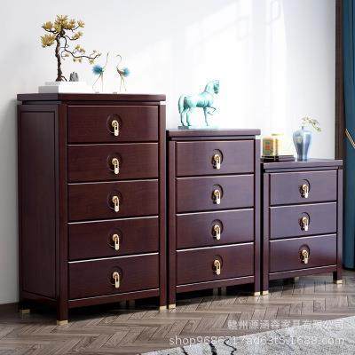 直销新中式实木斗柜家用卧室客厅三四五紫檀色斗橱收纳储物柜