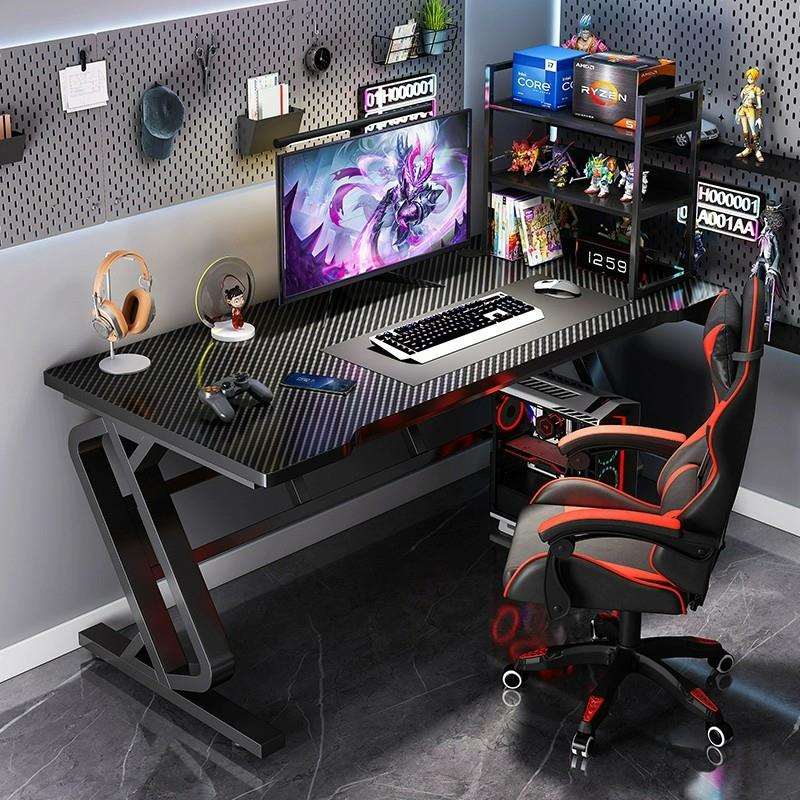 电竞桌双人台式电脑桌现代简易桌椅组合家用学生写字桌卧室学习桌