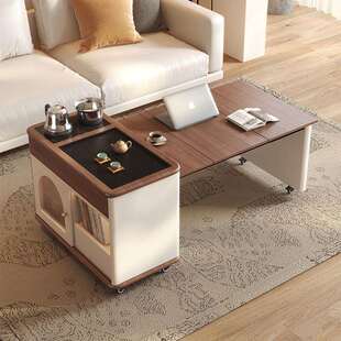 可伸缩移动茶几家用小茶桌客厅茶台茶水柜泡茶桌沙发边柜阳台边桌