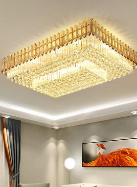 客厅灯长方形水晶led吸顶灯奢华大厅卧室餐厅欧式大气LED灯89409